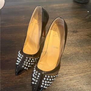 Christian Louboutin Black Studded Heels